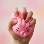 Squishy Dumpling Bubble Rose Marbré — pressé entre les doigts