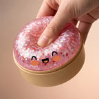 Squishy Dumpling Rose Bubblegum Pailleté — pendant la remontée lente de la pâte