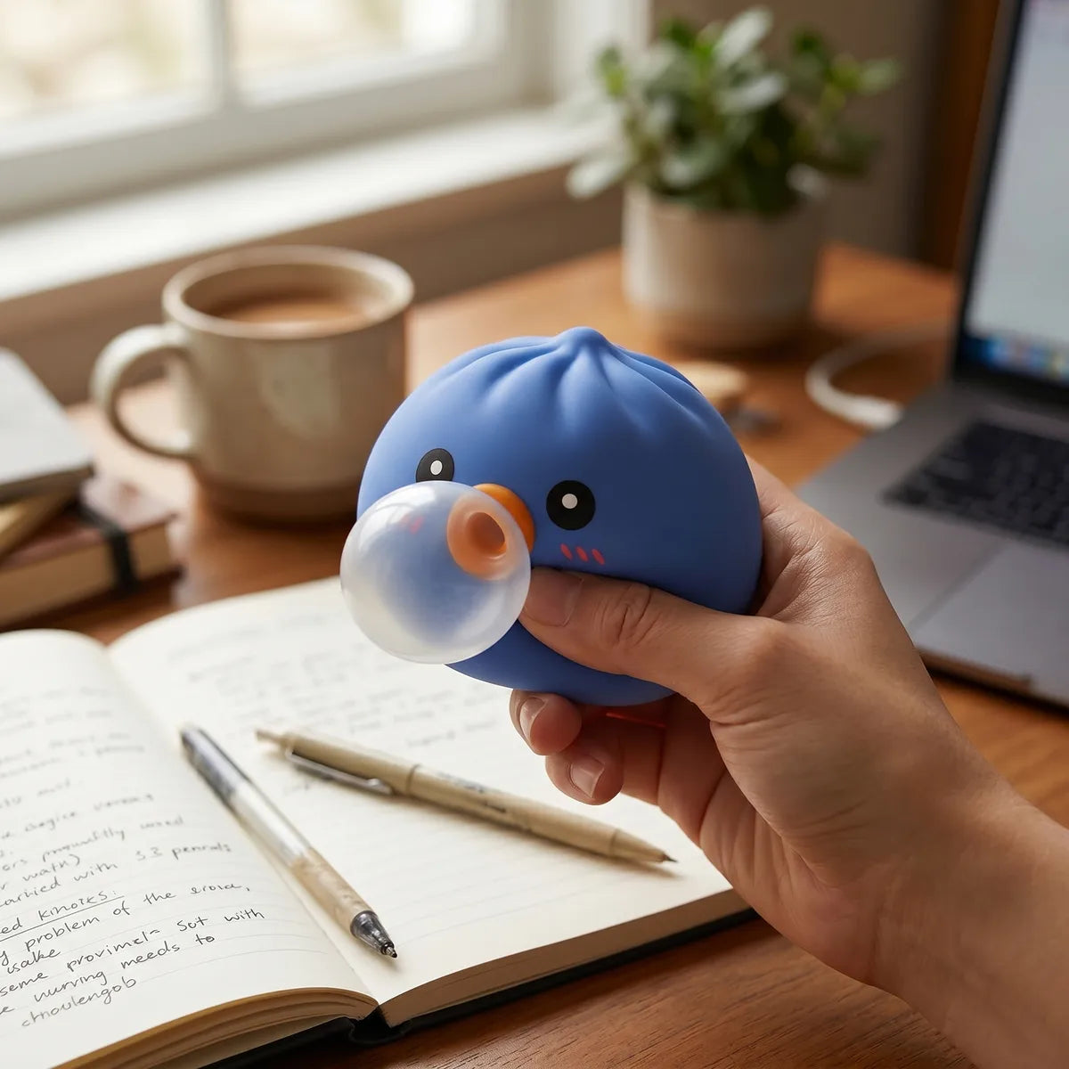Squishy Dumpling Bubble Violet — en décoration de bureau