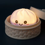 Veilleuse Squishy Dumpling Violette — macro de la surface