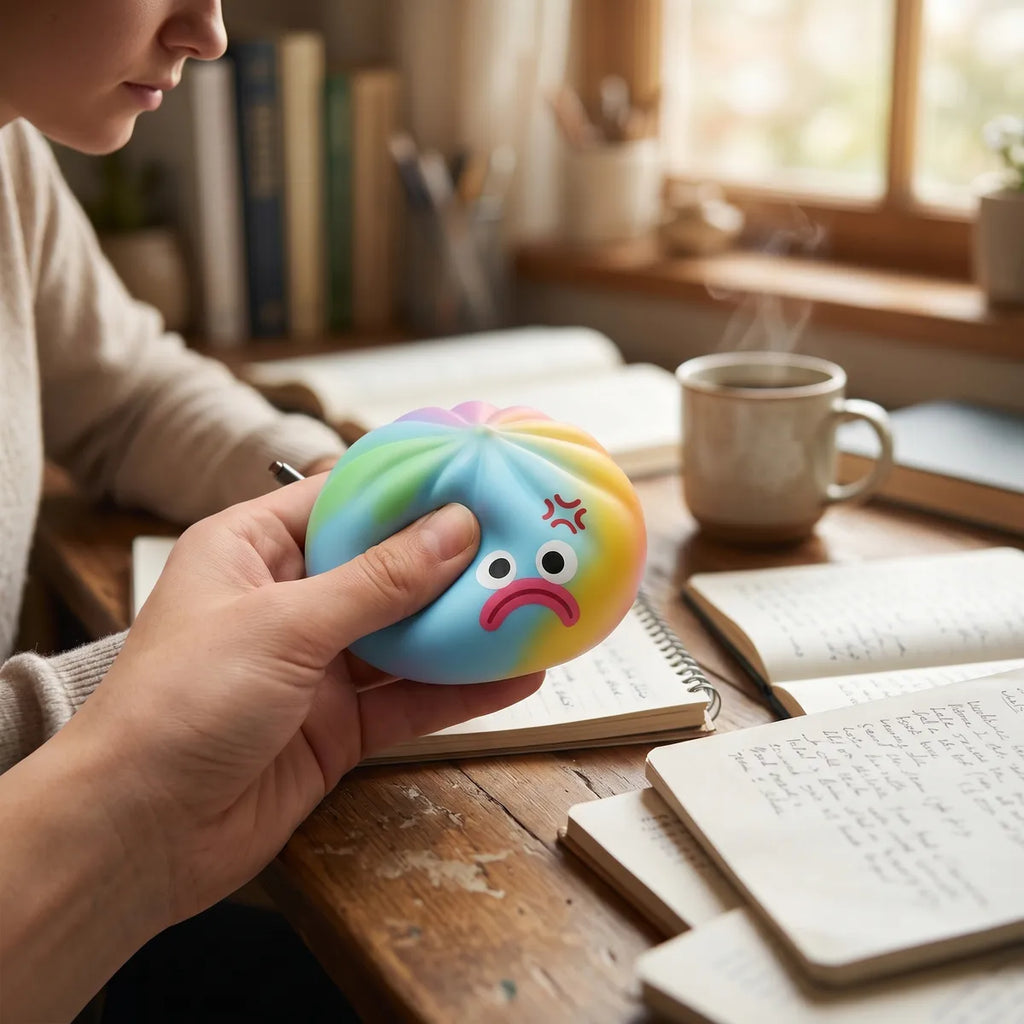 Squishy Dumpling Mystère Arc-en-ciel — en décoration de bureau