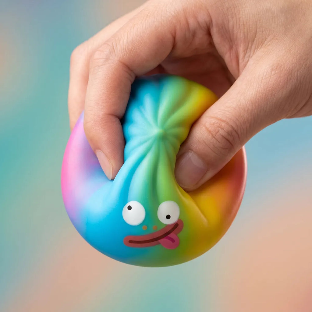 Squishy Dumpling Mystère Arc-en-ciel — pressé entre les doigts