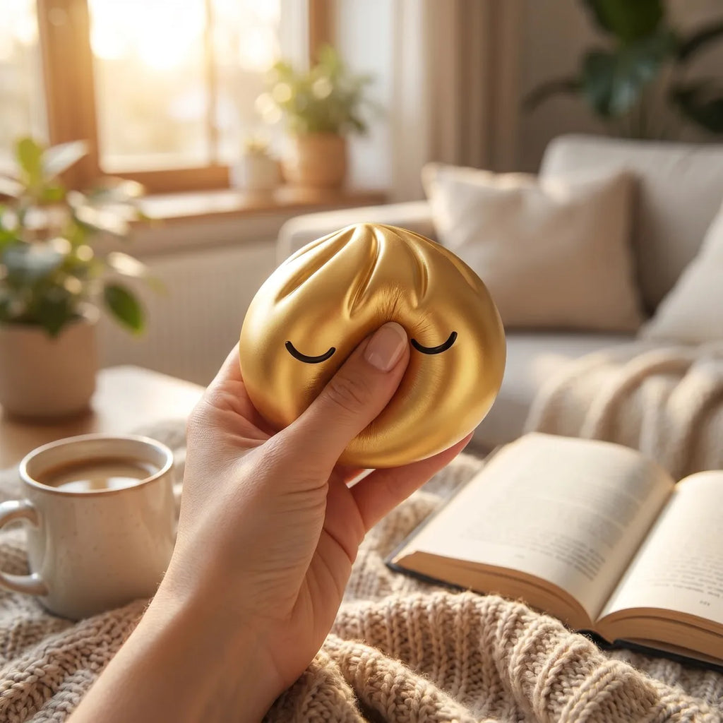 Squishy Dumpling Or Chromé — en décoration de bureau