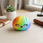 Squishy Dumpling Arc-en-ciel Chromé — en situation
