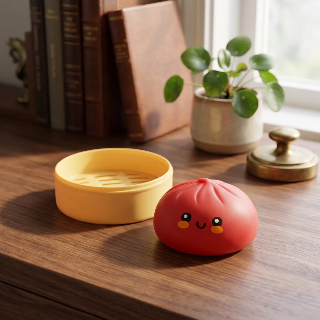 Squishy Dumpling Brioche Rouge — en situation