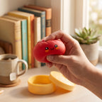 Squishy Dumpling Brioche Rouge — utilisé comme anti-stress