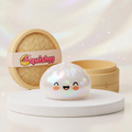Squishy Dumpling Blanc Nuage — vu de face sur fond neutre
