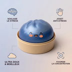 Squishy Dumpling Bleu Nuit — détail des finitions