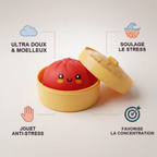 Squishy Dumpling Brioche Rouge — détail des finitions