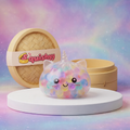 Squishy Dumpling Bubble Licorne Pastel — vu de face sur fond neutre