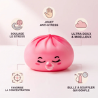 Squishy Dumpling Bubble Rose Marbré — détail des finitions