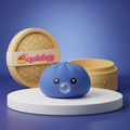 Squishy Dumpling Bubble Violet — vu de face sur fond neutre