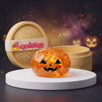 Squishy Dumpling Citrouille translucide — Halloween — vu de face