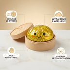 Squishy Dumpling Doré à Paillettes — détail des finitions