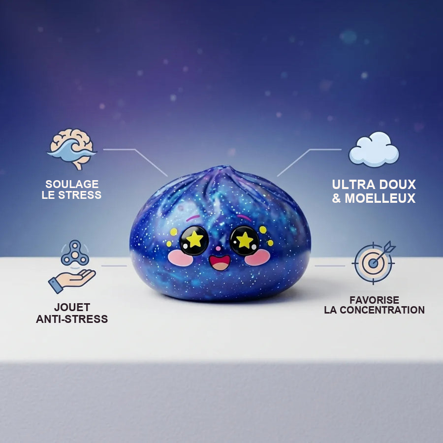 Squishy Dumpling Galaxie Cosmos — détail des finitions
