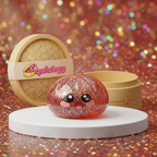 Squishy Dumpling Galaxie Rose — vu de face sur fond neutre