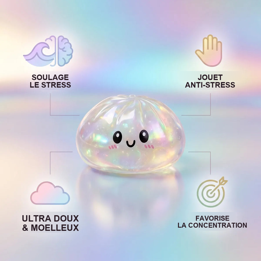 Squishy Dumpling Holographique — détail des finitions