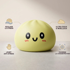 Squishy Dumpling Jaune 15 cm — détail des finitions