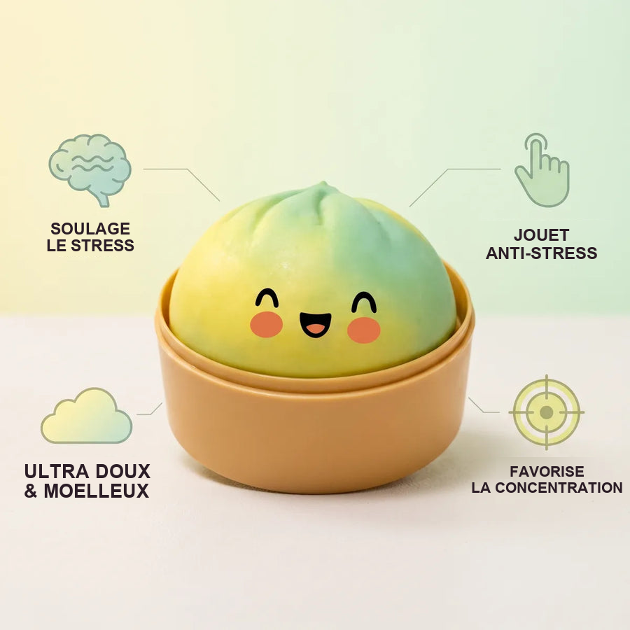 Squishy Dumpling Jaune Dégradé — détail des finitions