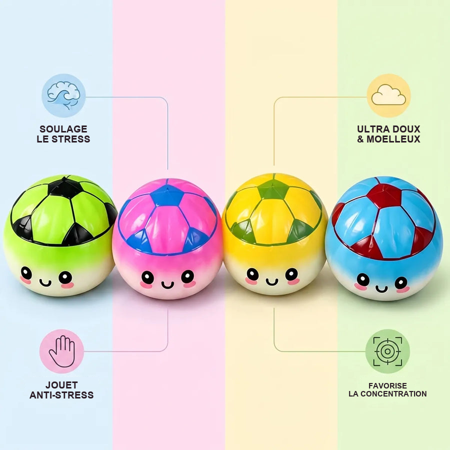 Squishy Dumpling Mystère Ballon de Foot — guide des tailles, comparaison avec une main