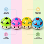 Squishy Dumpling Mystère Ballon de Foot — guide des tailles, comparaison avec une main