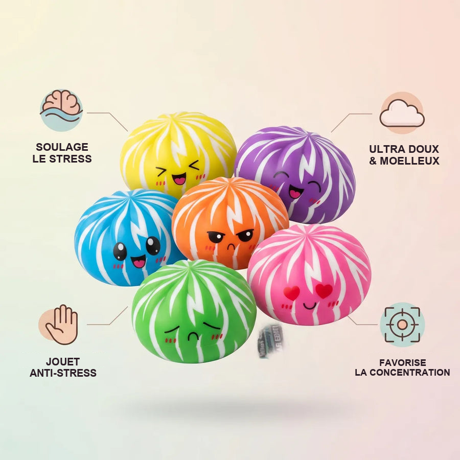 Squishy Dumpling Mystère Bao Moelleux — guide des tailles, comparaison avec une main
