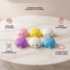 Squishy Dumpling Mystère Bubble — guide des tailles, comparaison avec une main