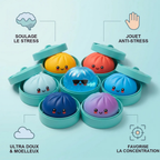 Squishy Dumpling Mystère Été — guide des tailles, comparaison avec une main