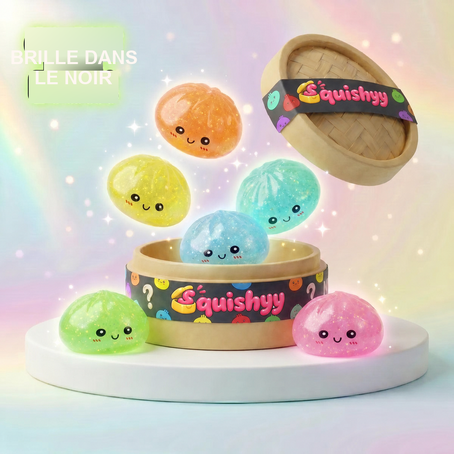 Squishy Dumpling Mystère Phosphorescent — brillant dans l'obscurité
