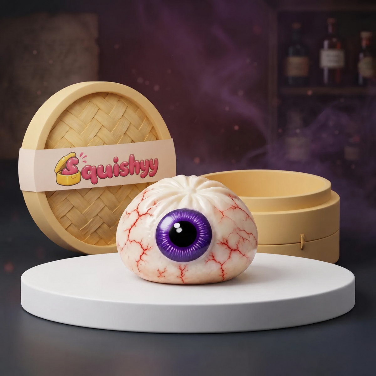 Squishy Dumpling Œil injecté — Halloween — vu de face