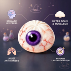 Squishy Dumpling Œil injecté — Halloween — utilisé comme anti-stress