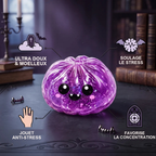 Squishy Dumpling Vampire violet à paillettes — Halloween — utilisé comme anti-stress