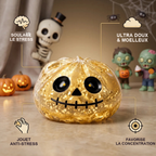 Squishy Dumpling Zombie doré — Halloween — utilisé comme anti-stress