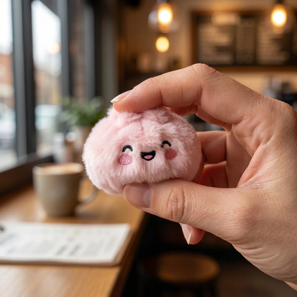 Squishy Dumpling Mystère Peluche — en décoration de bureau