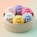 Squishy Dumpling Mystère Peluche — macro du tissu