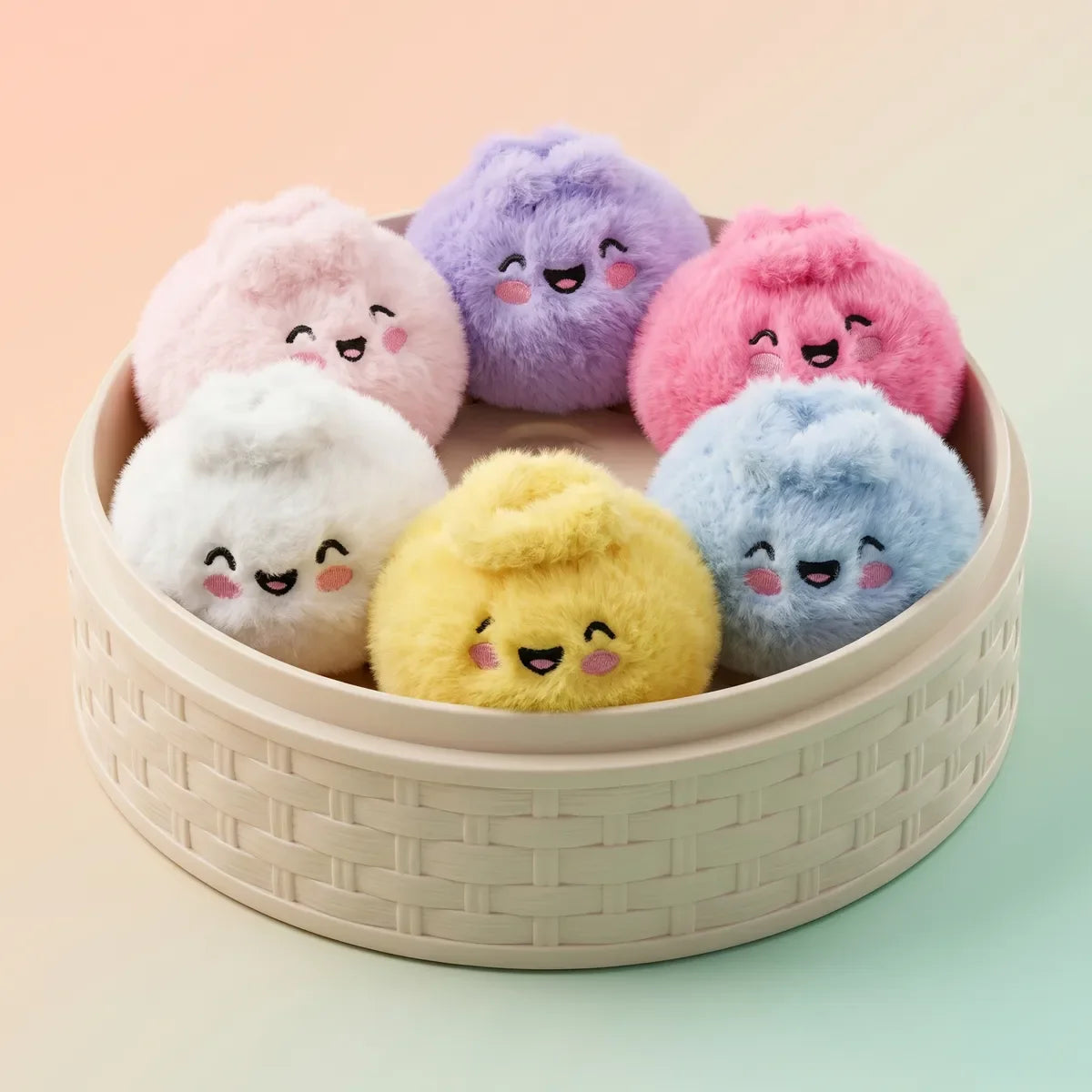 Squishy Dumpling Mystère Peluche — macro du tissu