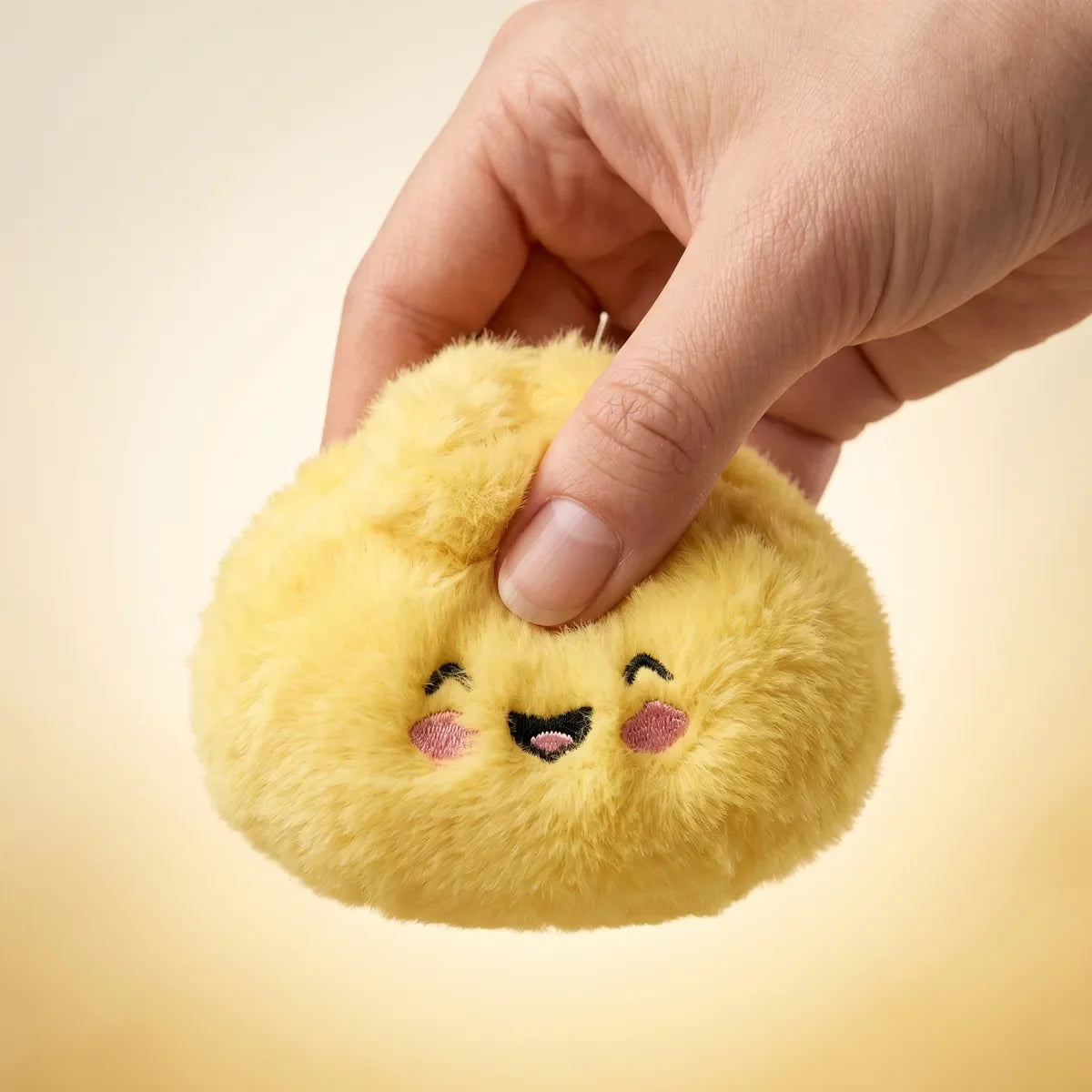 Squishy Dumpling Mystère Peluche — pressé entre les doigts