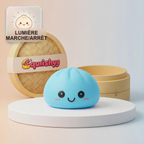 Veilleuse Squishy Dumpling Bleue — vue de face sur fond neutre