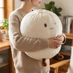 Squishy Dumpling Blanc XXL Coussin — serré dans les bras