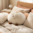 Squishy Dumpling Blanc XXL Coussin — dans une chambre