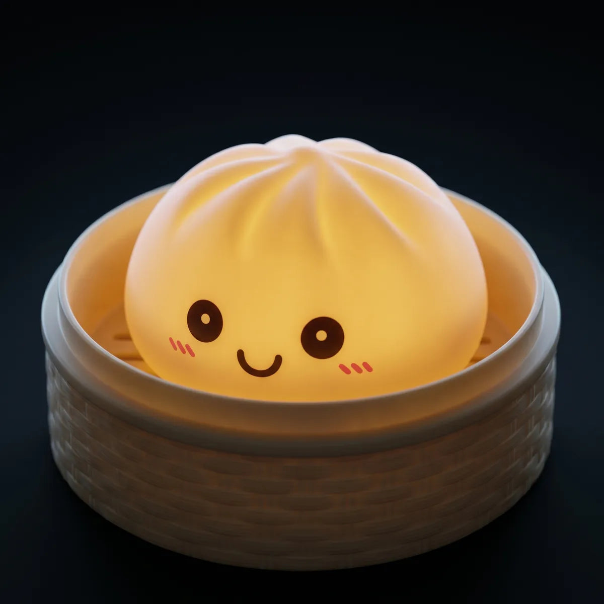 Veilleuse Squishy Dumpling Blanche — macro de la surface