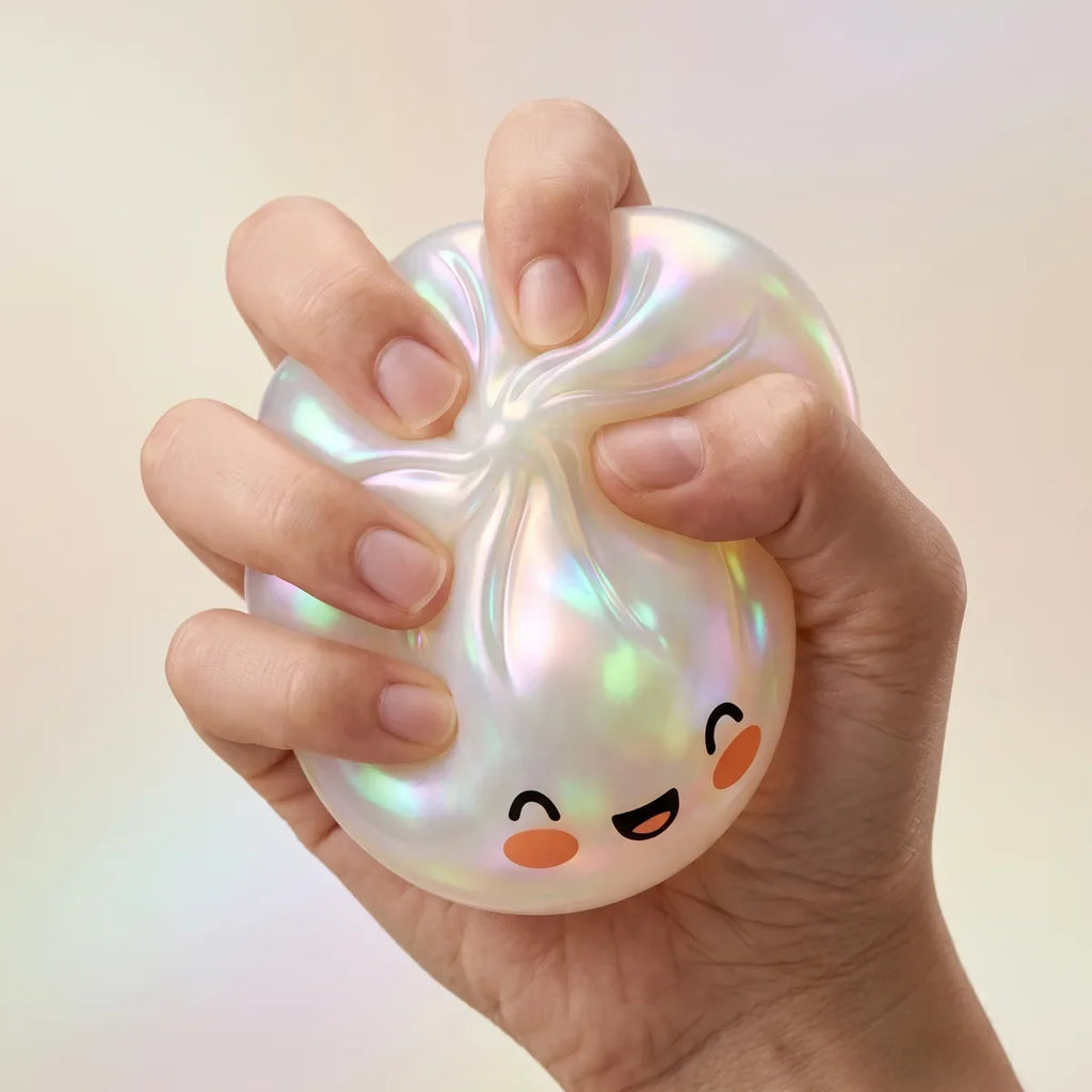 Squishy Dumpling Blanc Nuage — pendant la remontée lente de la pâte