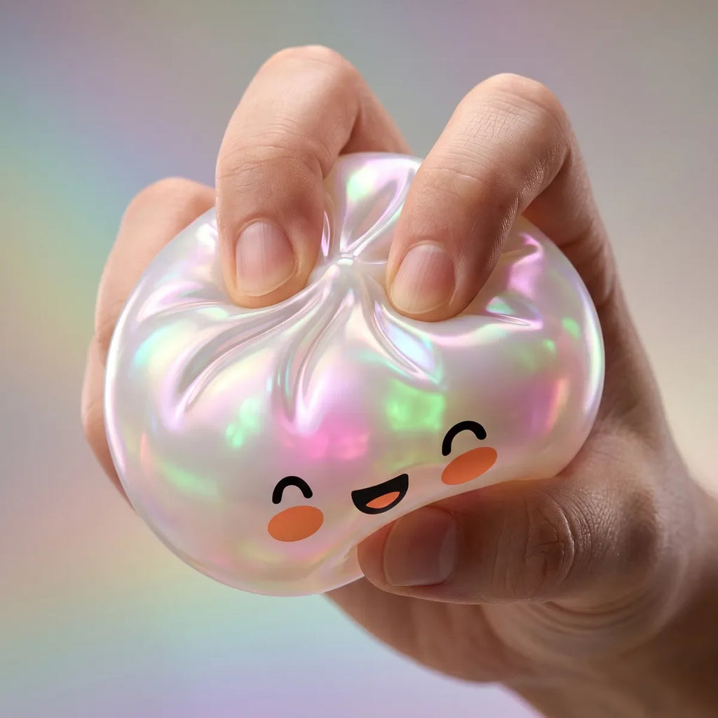 Squishy Dumpling Blanc Nuage — vue rapprochée de la matière