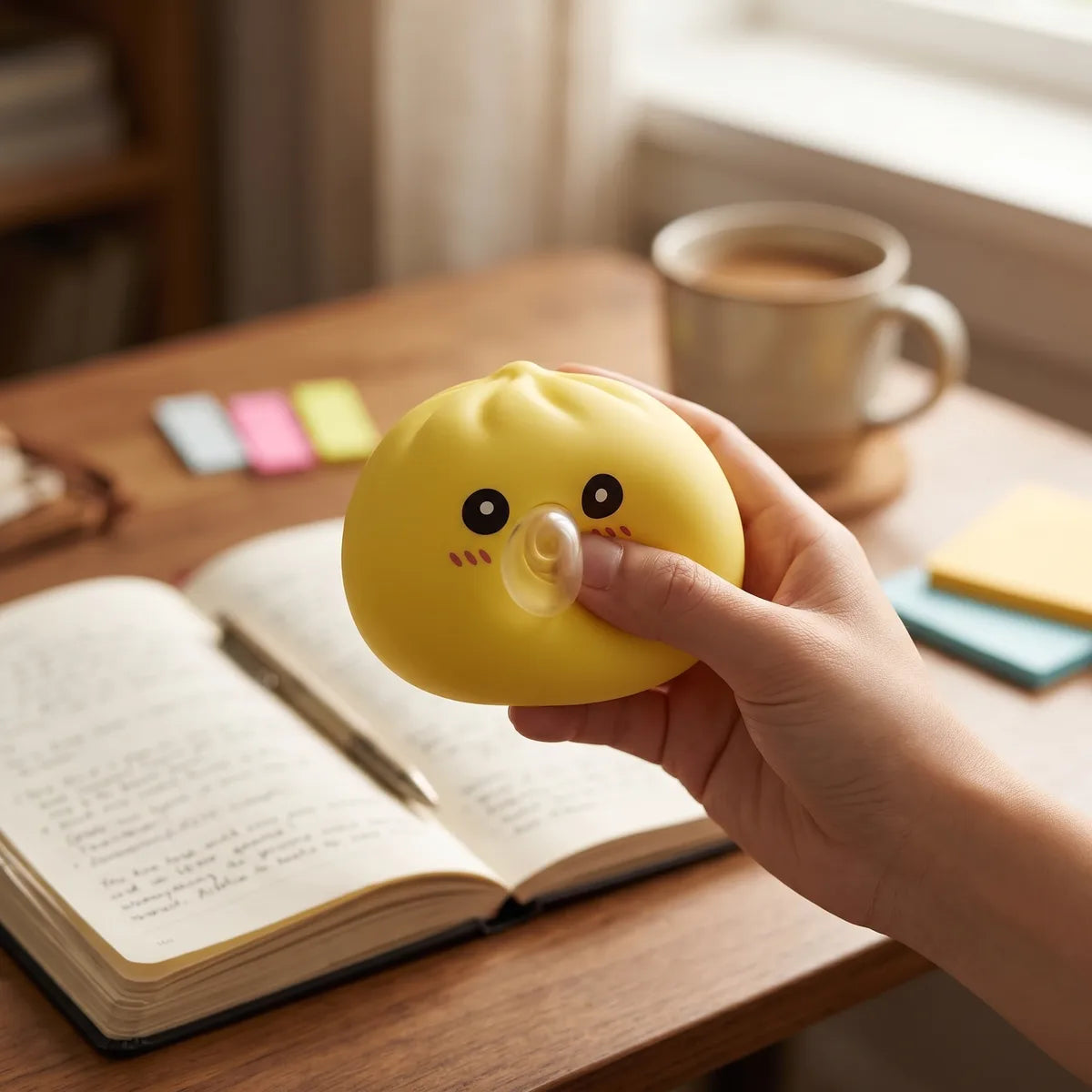 Squishy Dumpling Bubble Jaune — en décoration de bureau