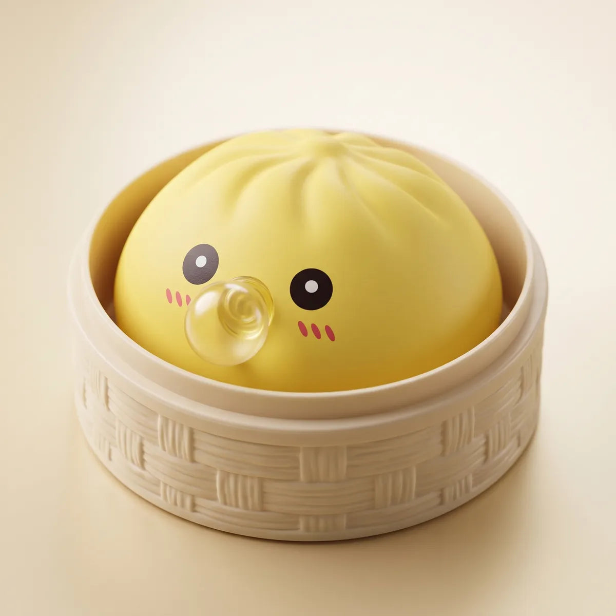 Squishy Dumpling Bubble Jaune — macro de la surface