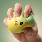 Squishy Dumpling Jaune Dégradé — pressé entre les doigts