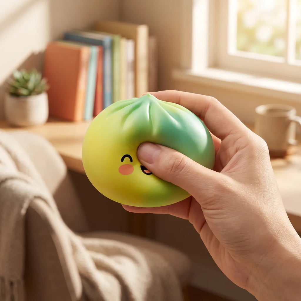 Squishy Dumpling Jaune Dégradé — utilisé comme anti-stress